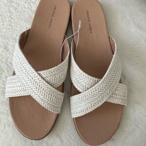 Draper James Women's Woven Cream Sandals